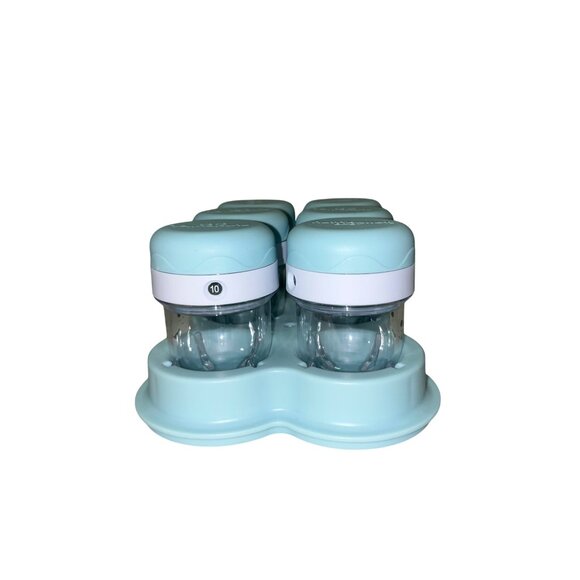 NutriBullet Baby Food Storage Set 6 Cups Date Dial Tray Freezer Safe Used - Picture 9 of 10